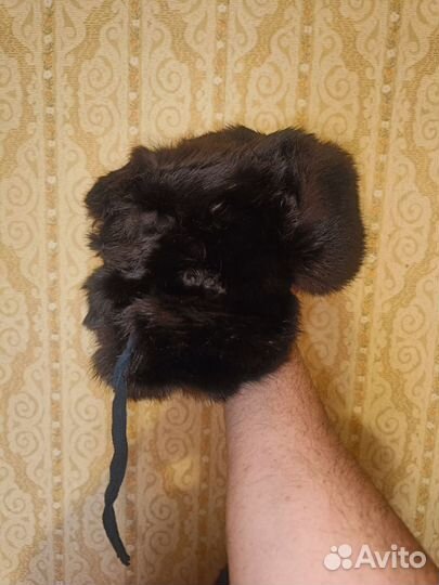 Шапка ушанка мужская из кролика