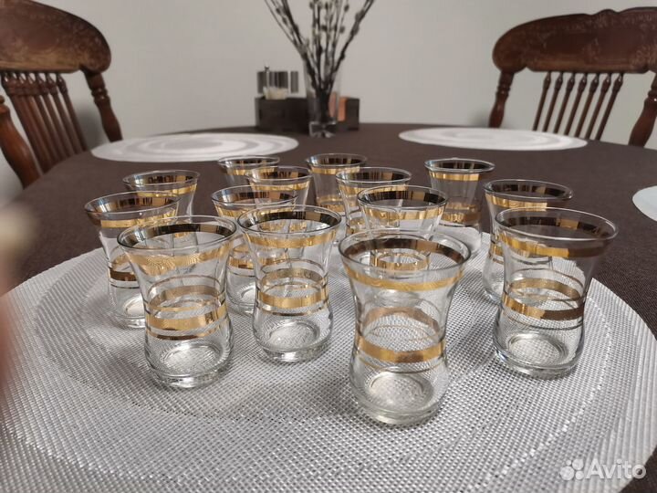Рюмки СССР с позолотой (50 мл)