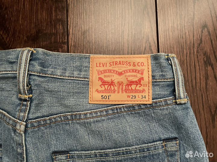 Мужские джинсы levis 501, оригинал