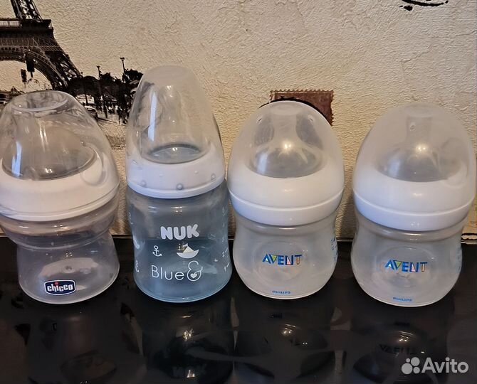 Бутылочки для кормления avent, chicco, nuk