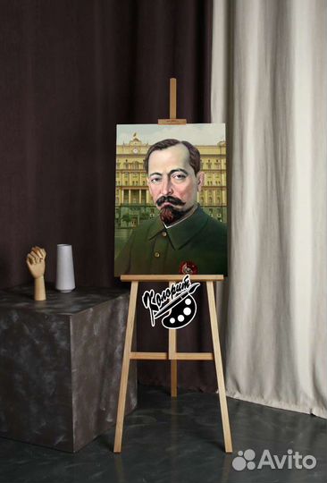 Портрет Дзержинского. Ф. И. на холсте