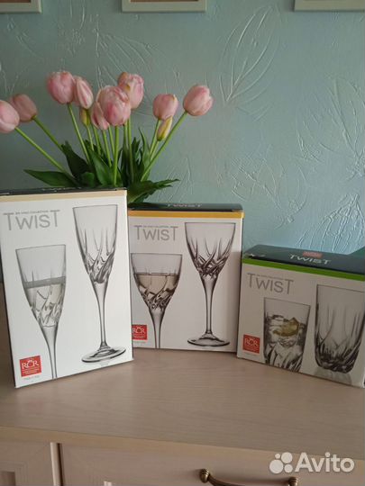 Бокалы для вина, шампанского, стаканы Twist