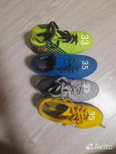 Футбольные бутсы Adidas и Nike