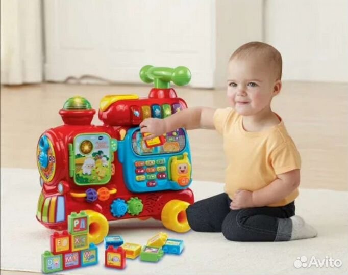 Развивающий паровоз - каталка - толокар Vtech