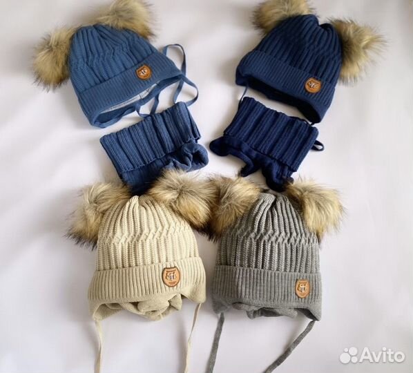 Шапка и снуд зима