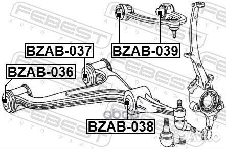 Сайлентблок рычага mercedes benz E-class 211 4