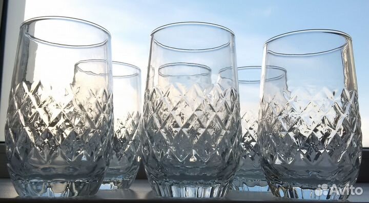 Рюмки Фужеры Верба Ваза Хрусталь Лафетник СССР