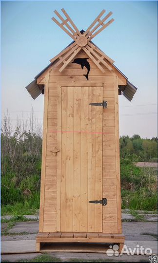Уличный туалет деревянный TOP228
