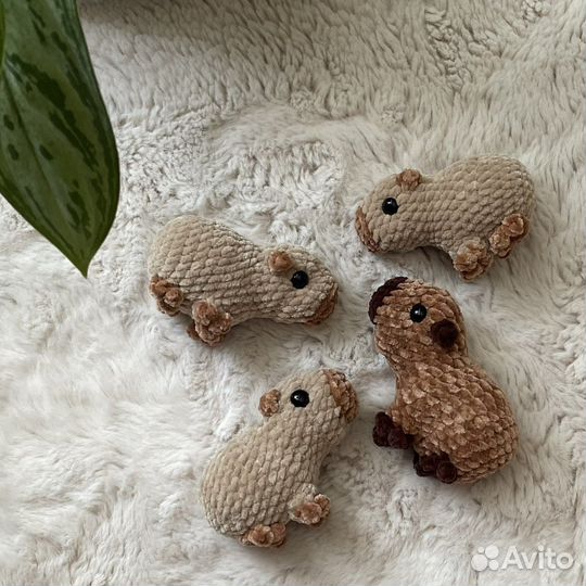 Капибара плюшевая вязаная игрушка