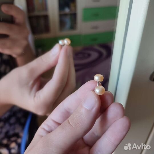 Серьги с камнями, серебро