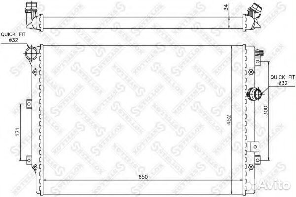 Радиатор 1025412SX stellox