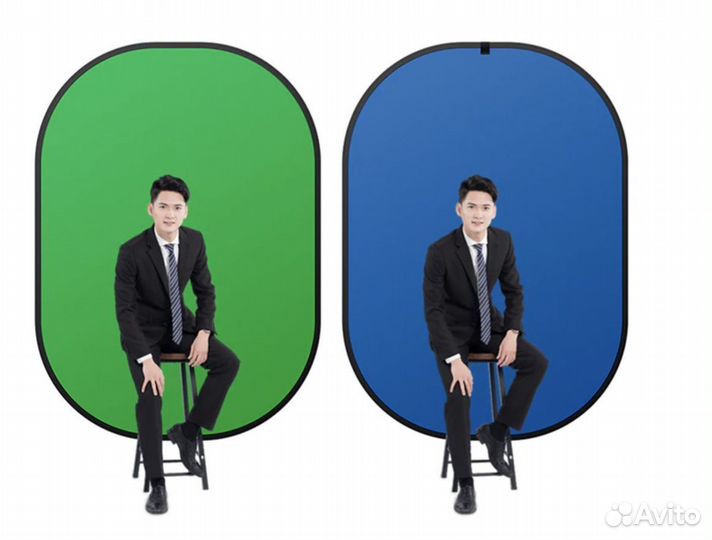 Хроматический фон Зел Син Серебр Золотой 1,5x2,0