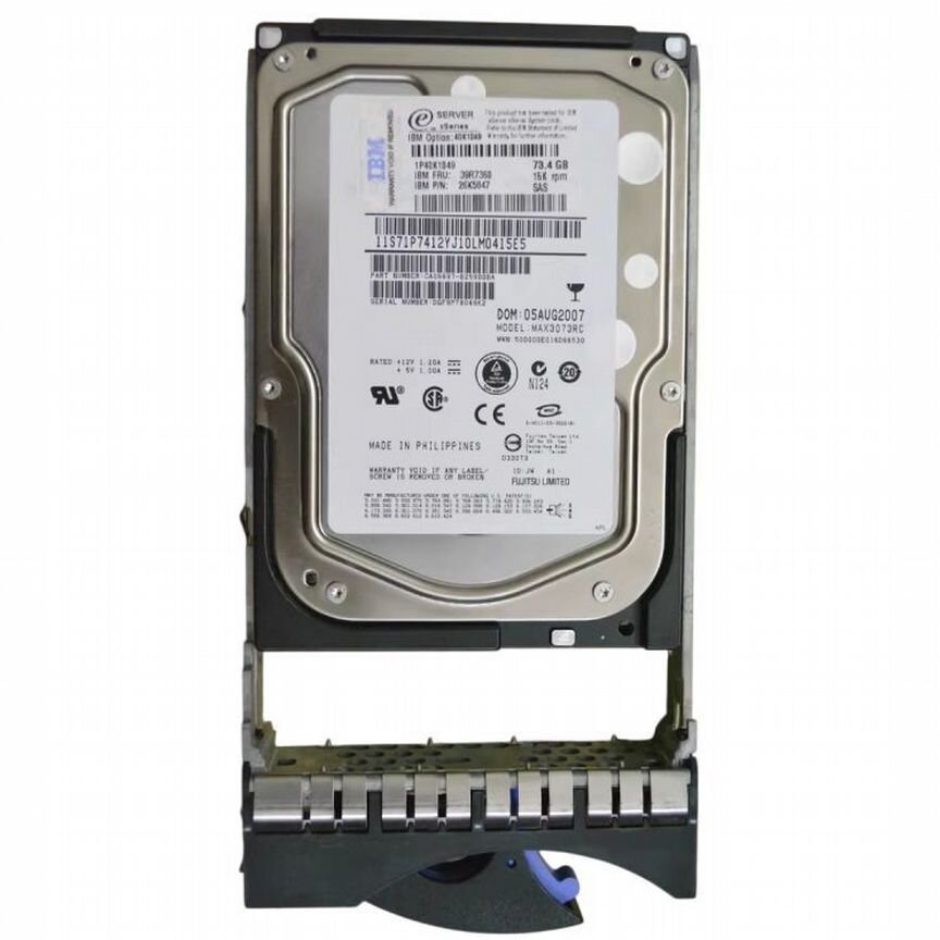 [39R7360] Жесткий Диск Ibm 73,4gb Sas 3,5" Hdd 39r7360