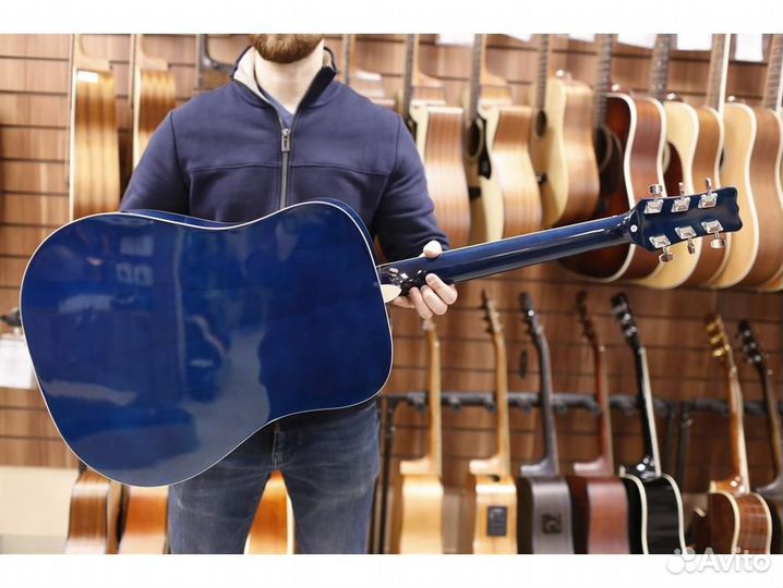 Martinez FAW - 702 / BL акустическая гитара синяя