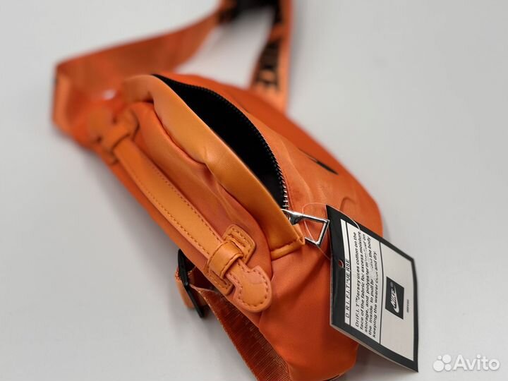 Сумка на пояс плечо Nike оранжевый неон