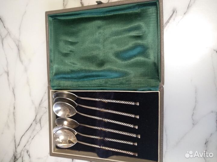 Набор чайных ложек СССР два клейма посеребрение