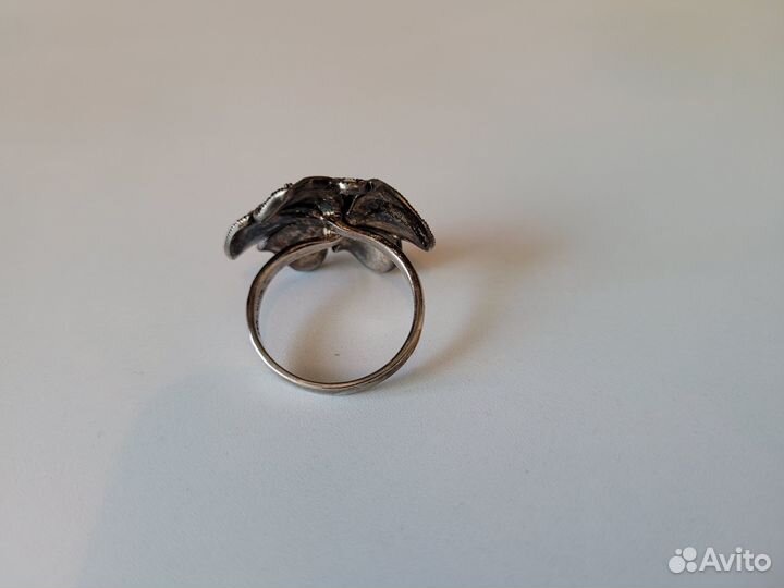 Серебряное кольцо эмаль