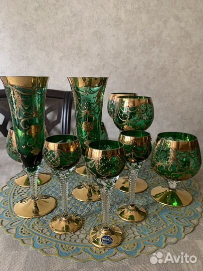 Сервировка стола винтаж Богемия