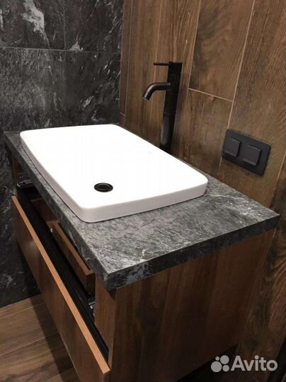 Столешница из керамогранита под раковину 800*480