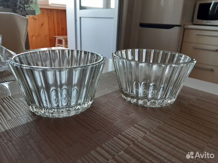 Стеклянные салатники за 2шт