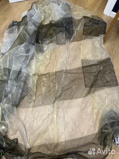 Тюль в широкую полоску с утяжелителем по низу