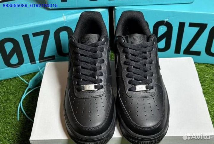 Кроссовки Nike Air Force 1 Black Poizon оригинал