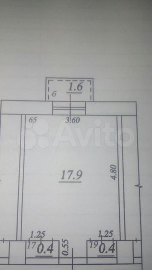 Комната 18 м² в 1-к., 3/3 эт.