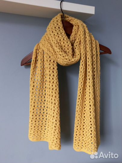 Женский шарф, шерсть/шелк