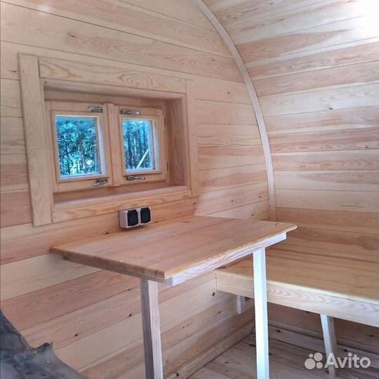 Мобильная баня бочка 6 м