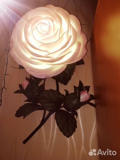 Бра роза из изолона ночник светильник настенный