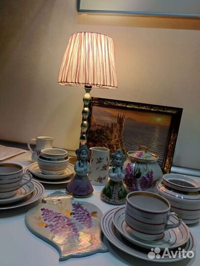 Посуда СССР, сырная доска, фарфоровые статуэтки