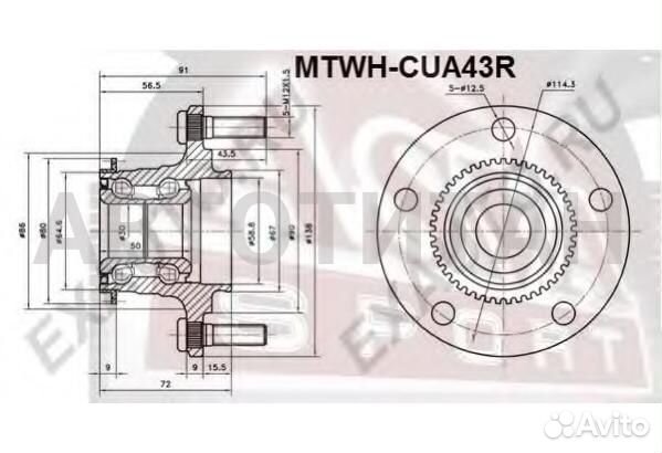 Ступица задняя 2WD С кольцом абс