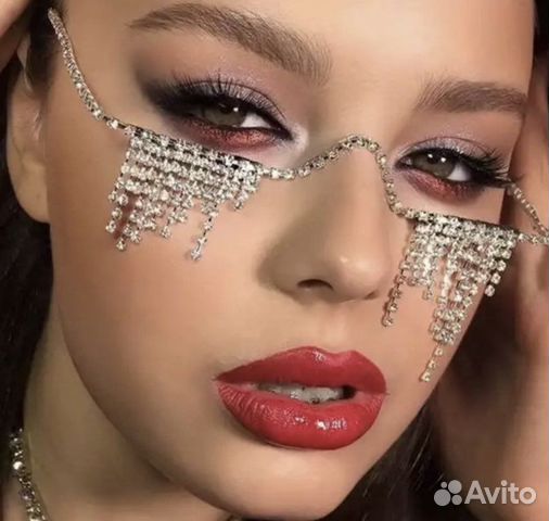 Очки со стразами аксессуар для фотосессии