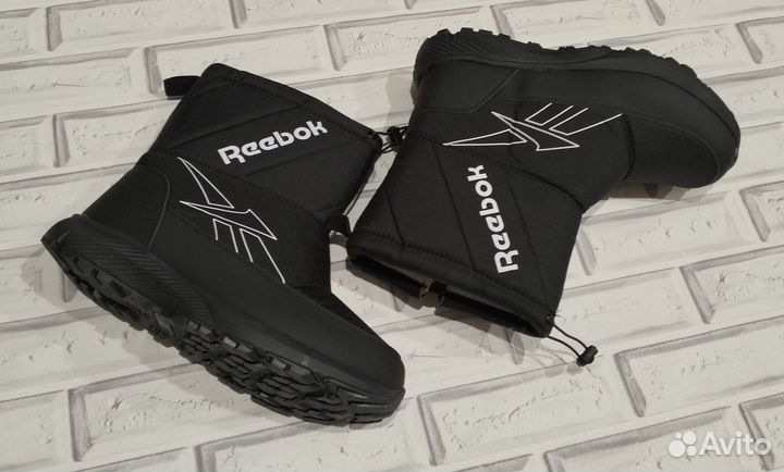 Сапоги Дутики мужские reebok зимние черные