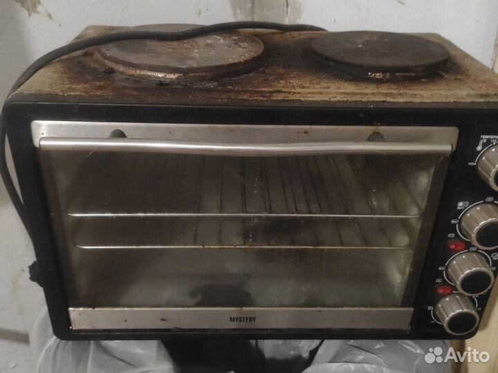 Мини печь духовка с комфорками mystery