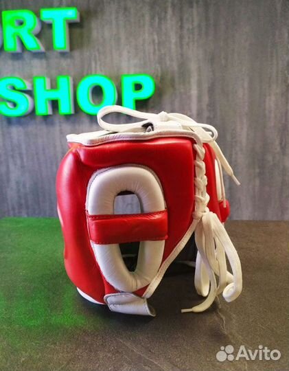 Шлем боксерский leaders LS RD/WH