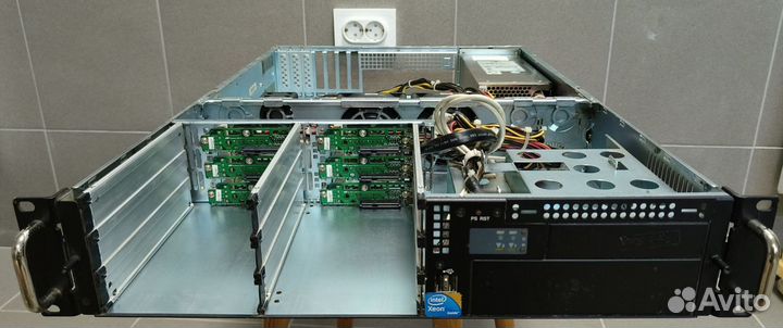 Серверный корпус 2U с блоком питания