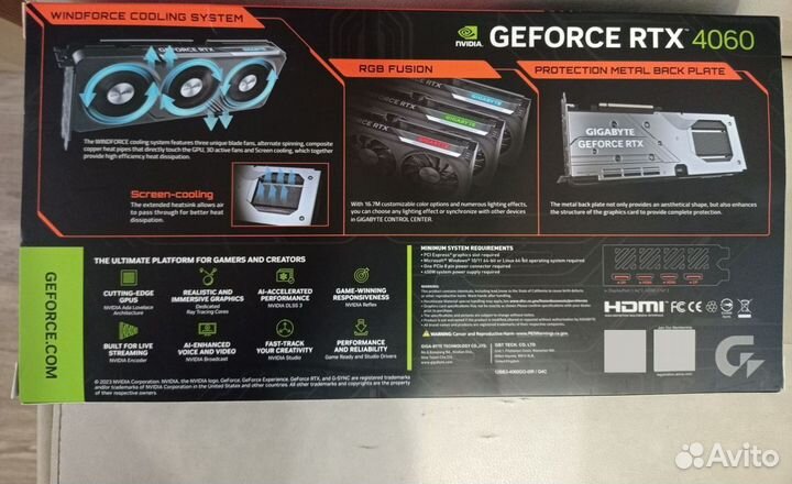 Видеокарта gigabyte nvidia GeForce RTX 4060 8гб