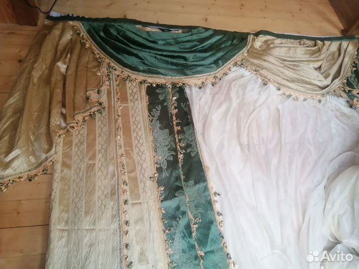 Ламбрекен, портьеры, органза, держатель для штор