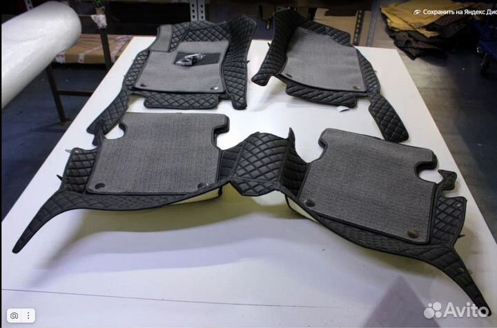 3Д коврики из экокожи Премиум 3D