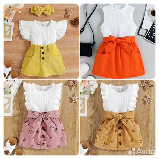 Нарядный комплект топ юбка 90 100 110 120