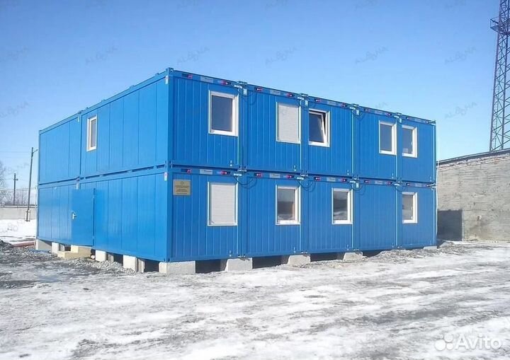 Блочное быстровозводимое общежитие из сдвоенных ко