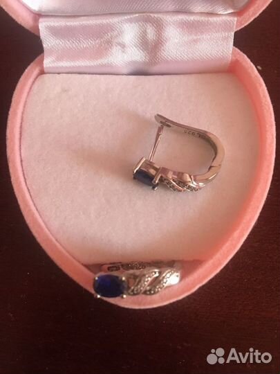 Сережки серебро. Swarovski