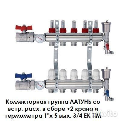 Коллекторная группа тим латунь/нерж