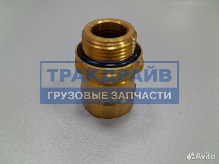 Муфта пневмосистемы прямая 16x2 -M22x1,5 мм латунная