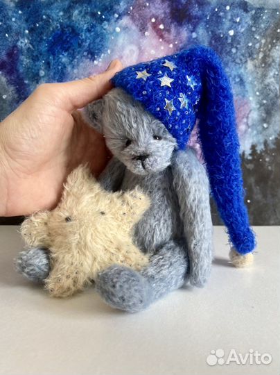 Мишка вязаный в стиле Тедди Звездочет