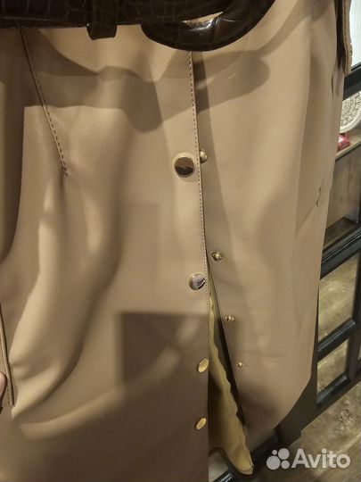 Платье экокожа 44