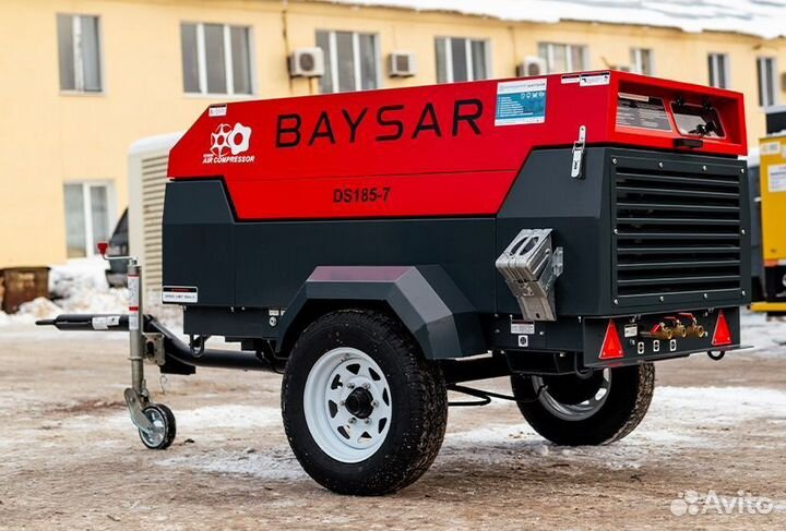 Дизельный компрессор baysar 5 кубов на шасси
