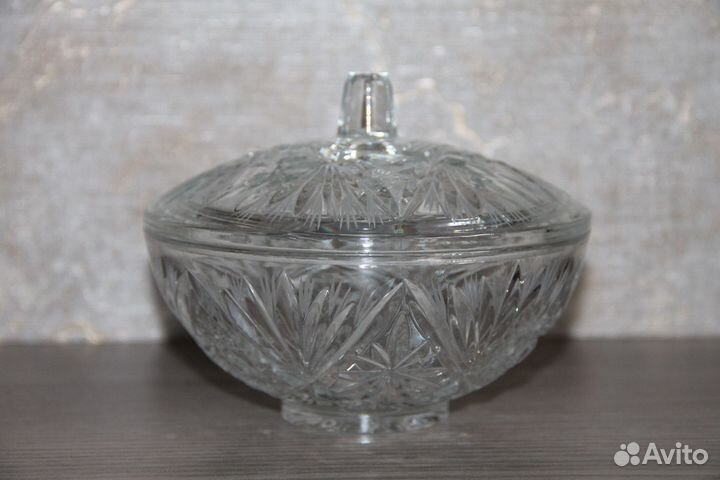 Конфетница хрустальная СССР