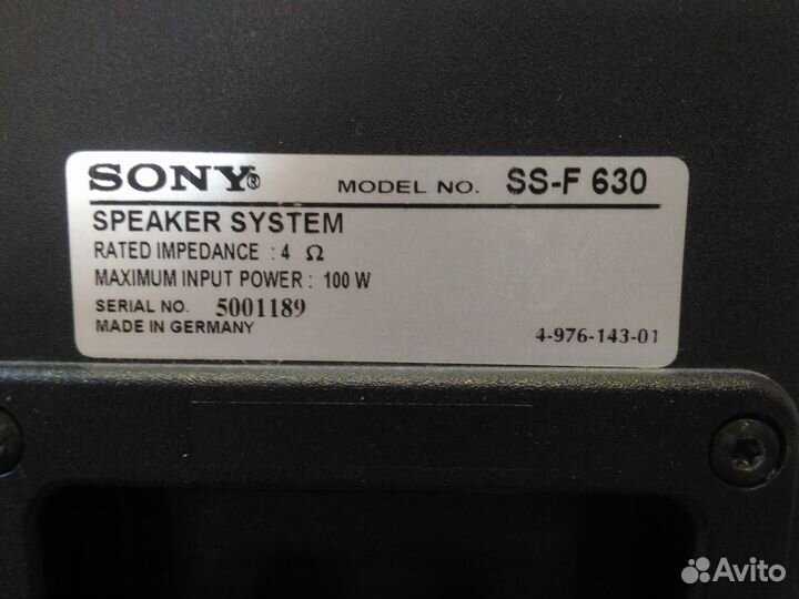 Акустика sony SS-F630
